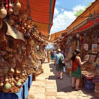 Kerajinan Tangan dan Fasilitas di Tengah Bazar
